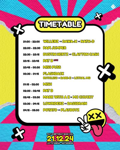 Pat B Birthday Bash XXL 2024 | Timetable & Final Info